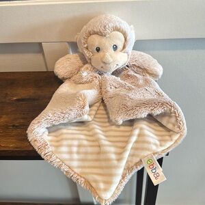 Ebba cuddler Marlow Monkey Lovey Blanket Cream Beige Soft Plush extremely soft